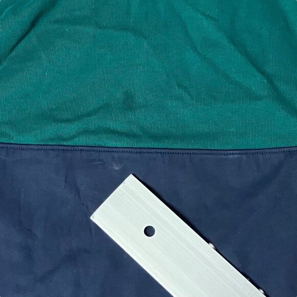 J Crew Anorak Hoodie Mens M Green Navy Colorblock Rugby Sporty Casual BN432 READ - Picture 12 of 15